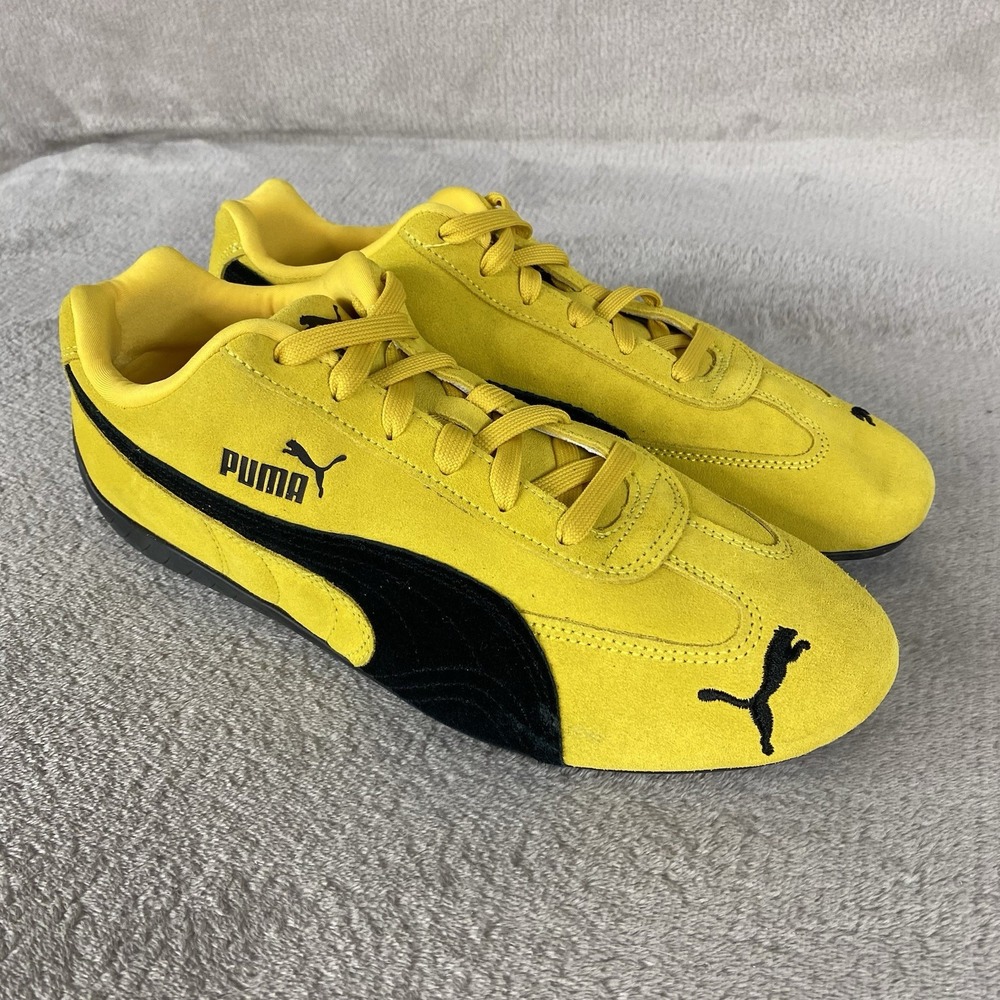 Puma Speedcat OG Mens Shoes Size 10.5 Yellow Black Suede Sneakers 398846-19 NEW